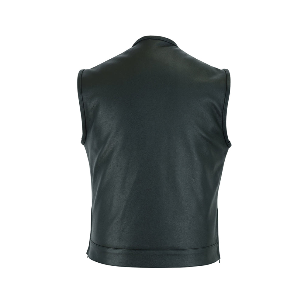 Vestra Men's Motorcycle Leather Vest The Leather Fit