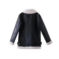 Women B3 Fur Shearling Leather Jacket The Leather Fit