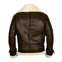 Luz B-3 Shearling Brown Leather Aviator Jacket The Leather Fit