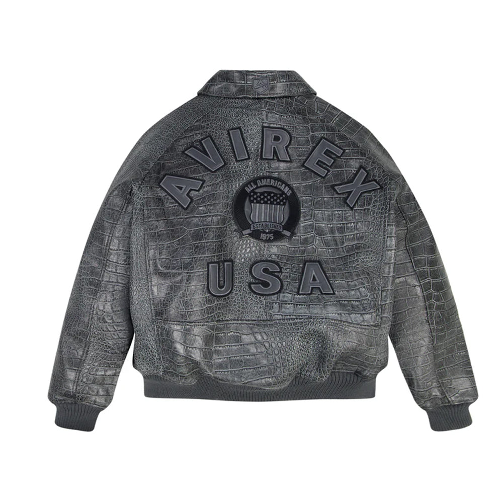LIMITED EDITION DISTRESSED CROC ICON JACKET The Leather Fit