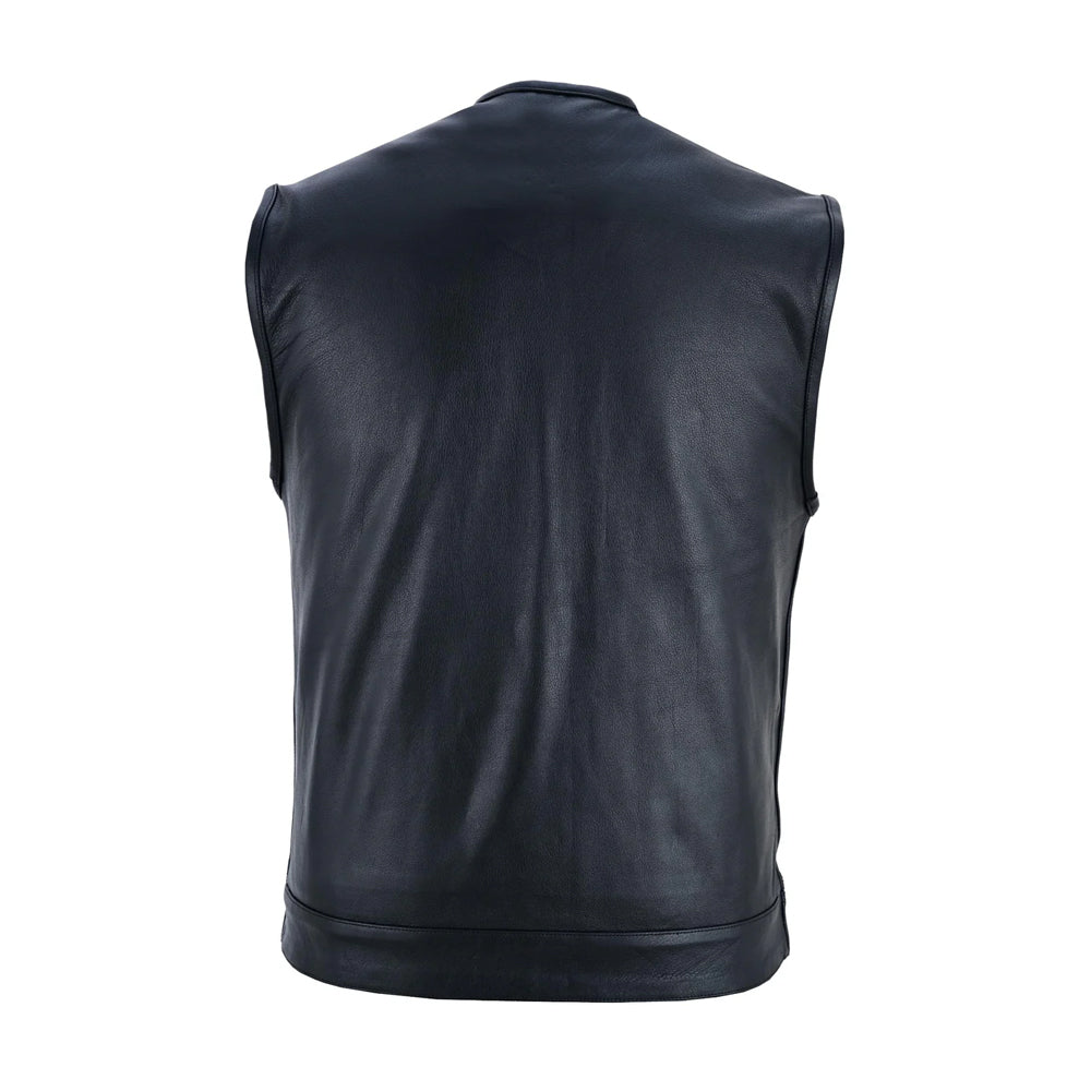 Men’s Casual Biker Leather Vest The Leather Fit