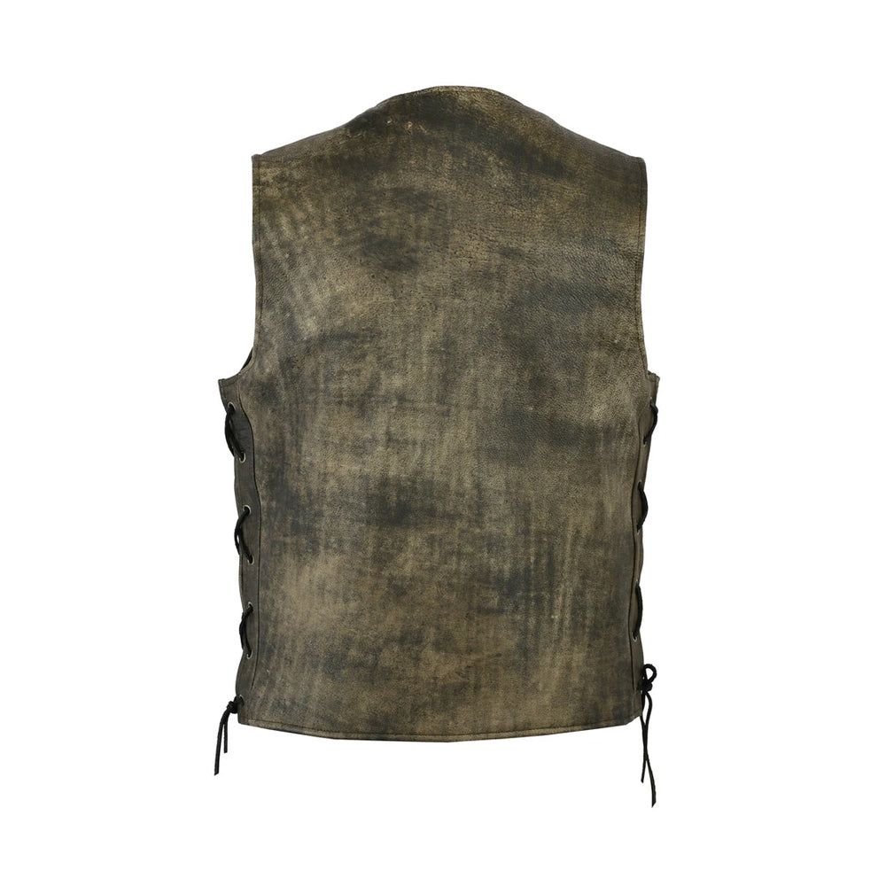 Classic Fit Men’s Leather Vest The Leather Fit
