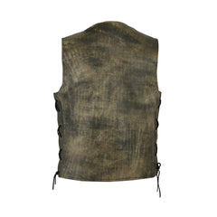 Classic Fit Men’s Leather Vest The Leather Fit
