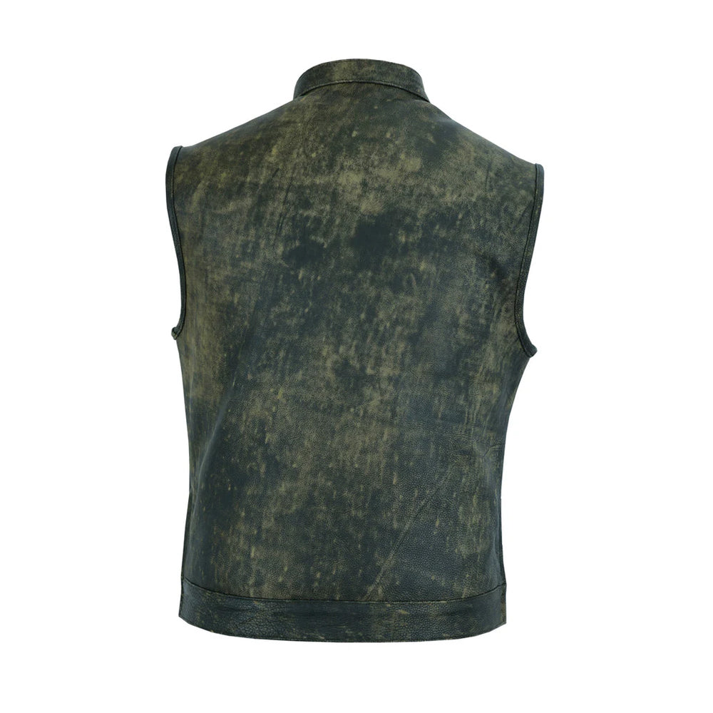 Toretto Men's Motorcycle Leather Vest The Leather Fit