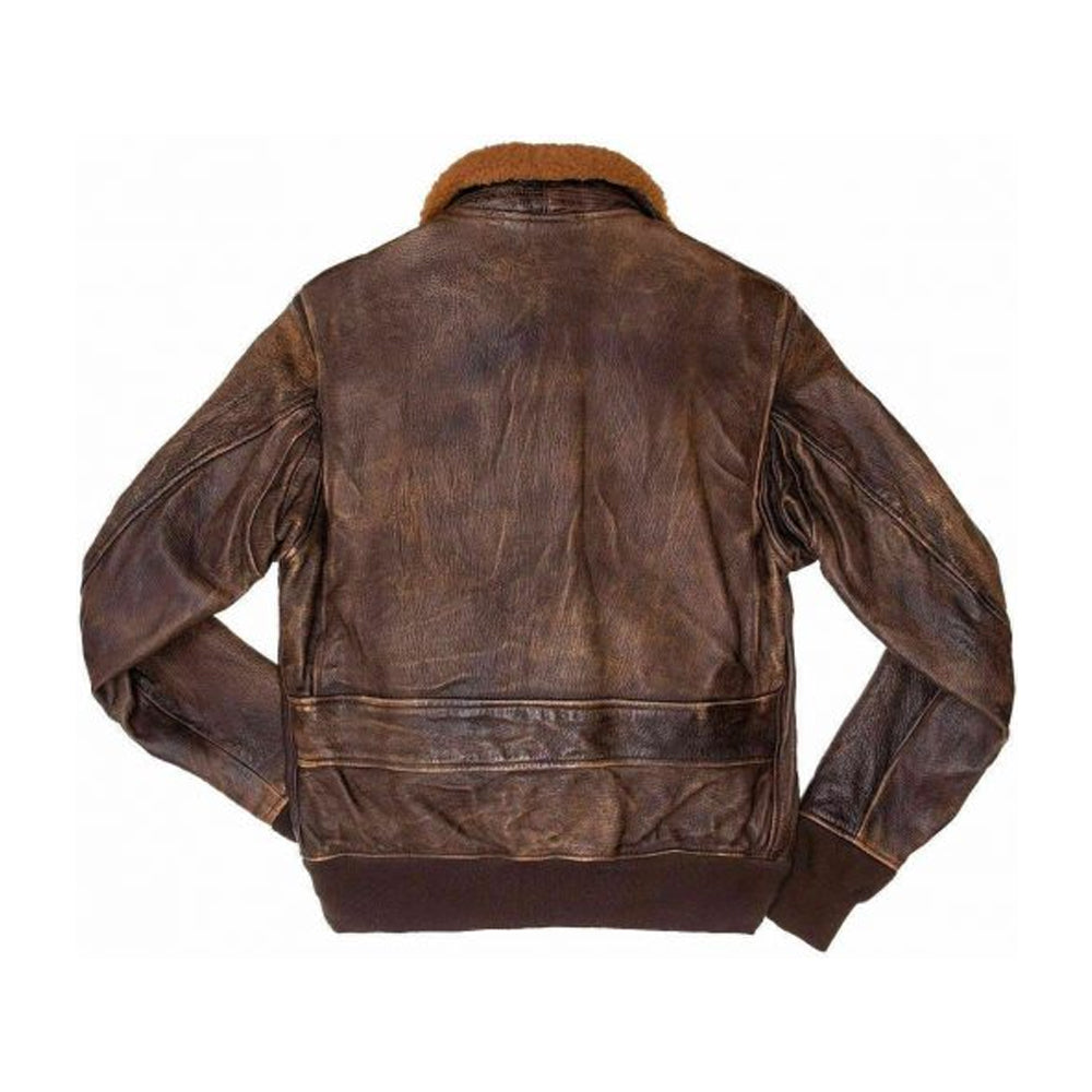 Men Distressed Bomber Leather Jacket The Leather Fit