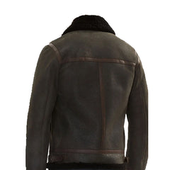 Alberto Men’s Brown B-6 Bomber Leather Jacket The Leather Fit