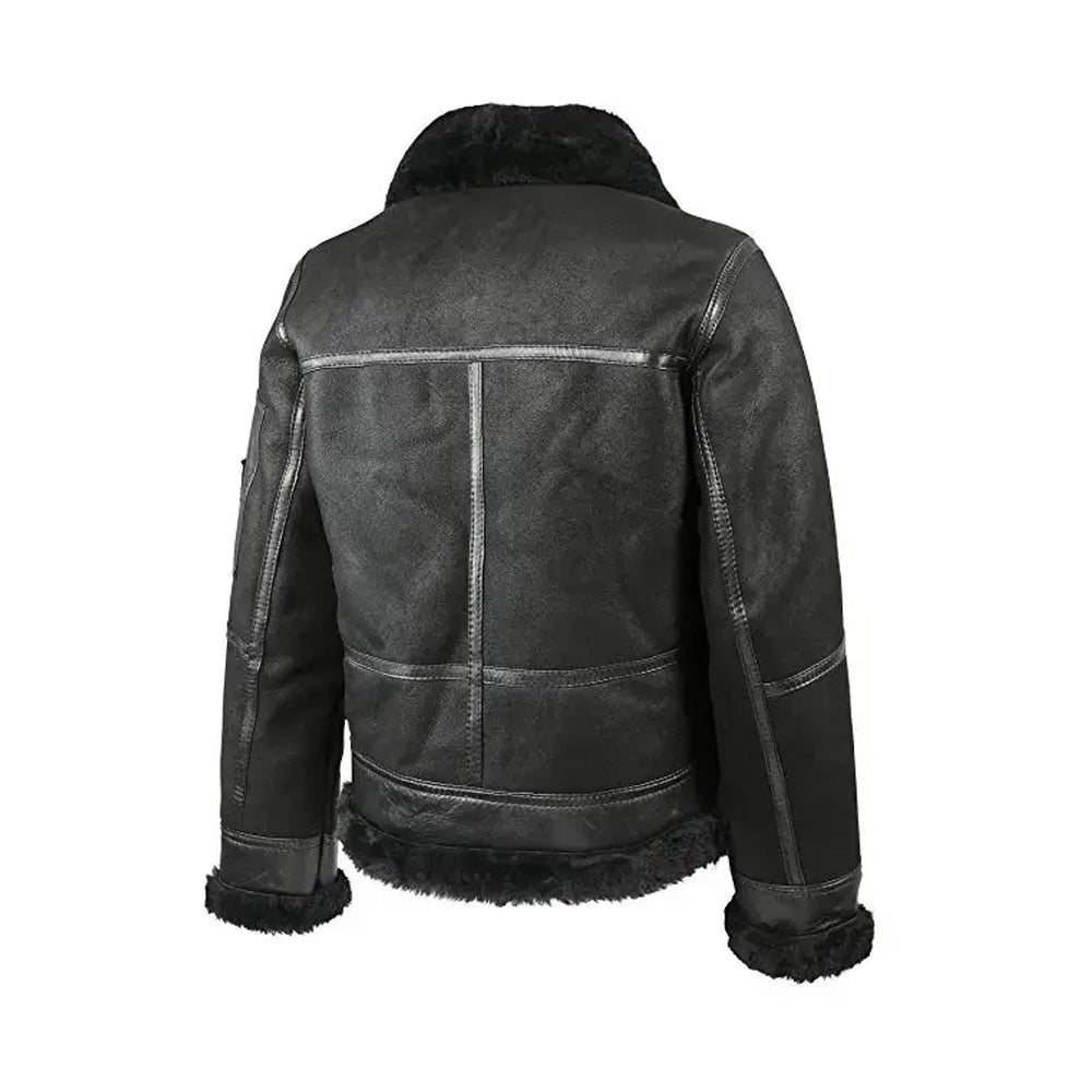 Mens Aviator B16 Sheepskin Shearling Jacket The Leather Fit