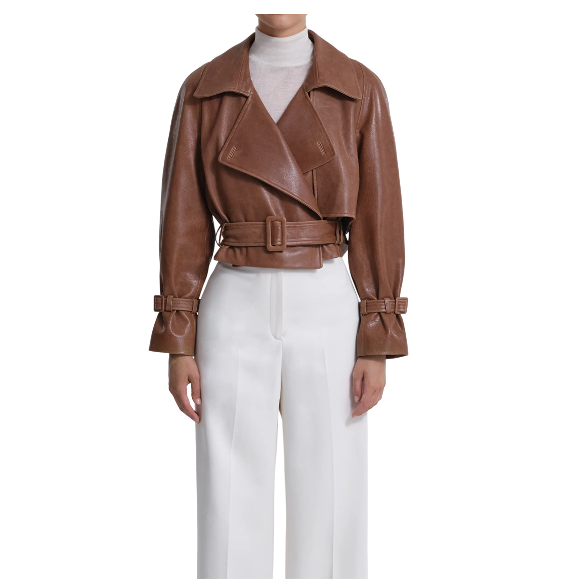 Hatti Cropped Leather Jacket for Women | Genuine Leather - The Leather Fit