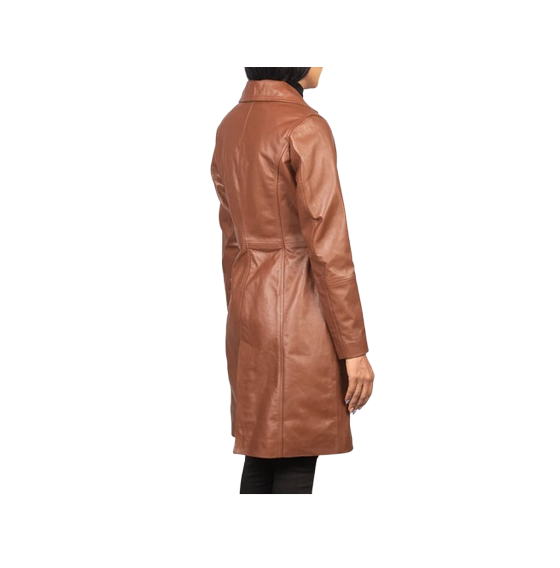 Alexis Brown Single Breasted Leather Coat - The Leather Fit