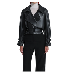 Hatti Cropped Leather Jacket for Women | Genuine Leather - The Leather Fit