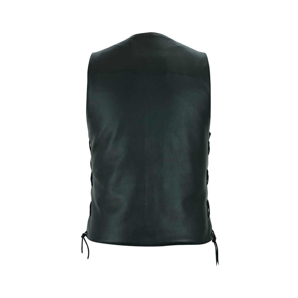 Bullock Men's Motorcycle Leather Vest The Leather Fit