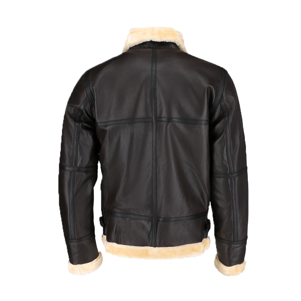 Steve Men’s Brown Bomber Leather Jacket The Leather Fit