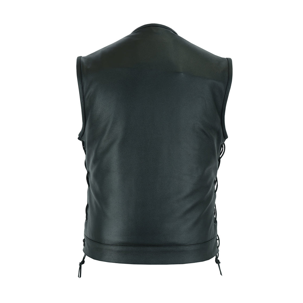 Men's Motorcycle Leather Vest The Leather Fit