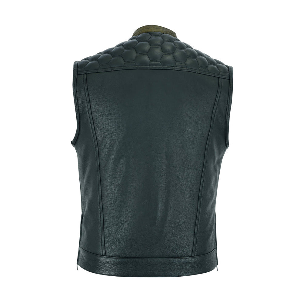 Men’s Classic Leather Motorcycle Vest The Leather Fit