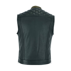 Men’s Classic Leather Motorcycle Vest The Leather Fit