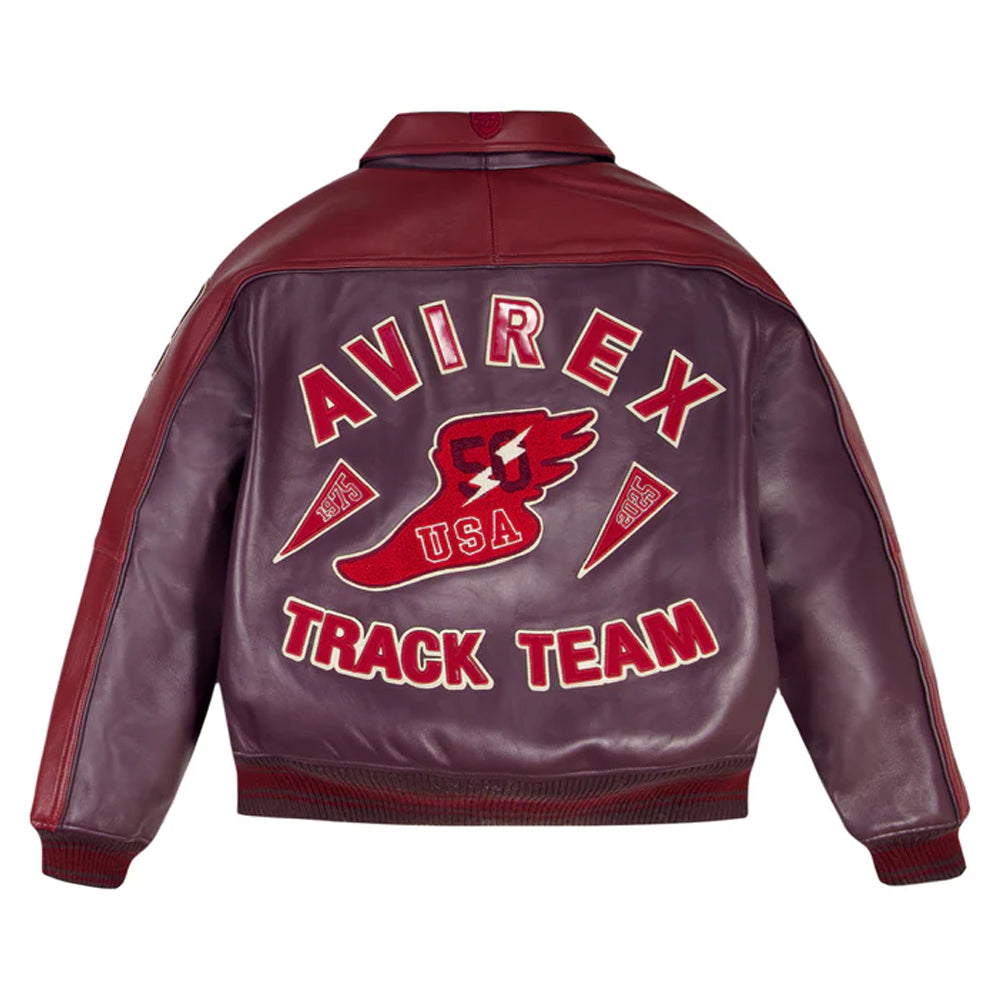 MENS CLASSIC BLACK LEATHER TRACK TEAM JACKET The Leather Fit