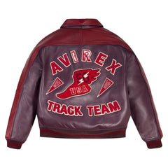 MENS CLASSIC BLACK LEATHER TRACK TEAM JACKET The Leather Fit