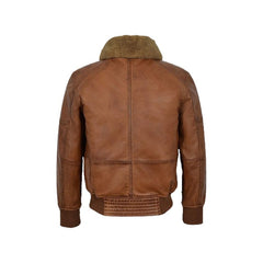 Men’s AIR Force Aviator Brown Bomber Jacket The Leather Fit