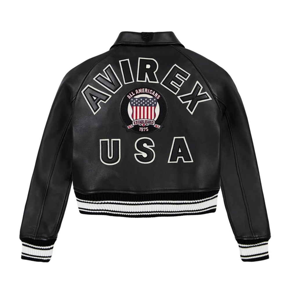 WOMEN CLASSIC CROPPED BLACK LEATHER ICON JACKET The Leather Fit