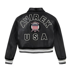 WOMEN CLASSIC CROPPED BLACK LEATHER ICON JACKET The Leather Fit