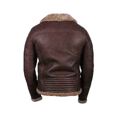 Men’s Sheepskin Shearling Brown Jacket The Leather Fit
